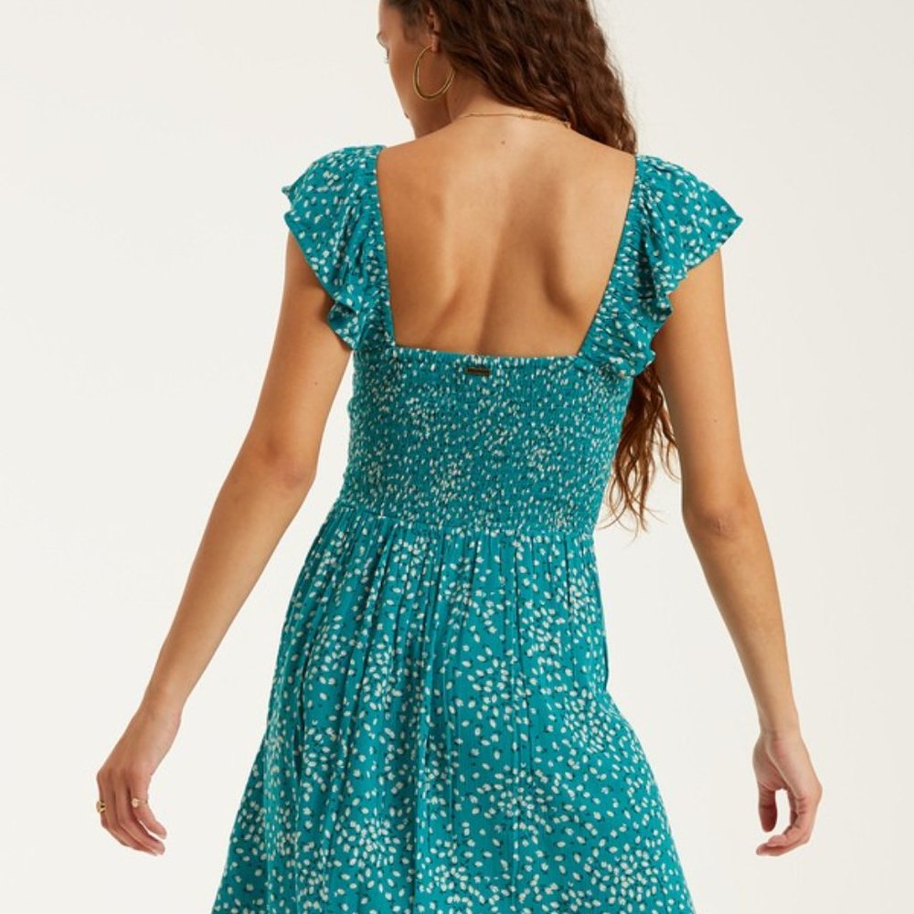 Billabong Beachy Green Floral Dress - Picture 3 of 5